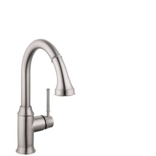 Hansgrohe 04216830 Talis C Prep Kitchen Faucet W/Pull Down 2 Spray POLISHED NICKEL