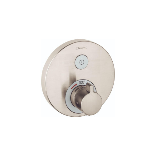 Hansgrohe 15744821 ShowerSelect S Thermostatic Trim for 1 Function, Round in Brushed Nickel