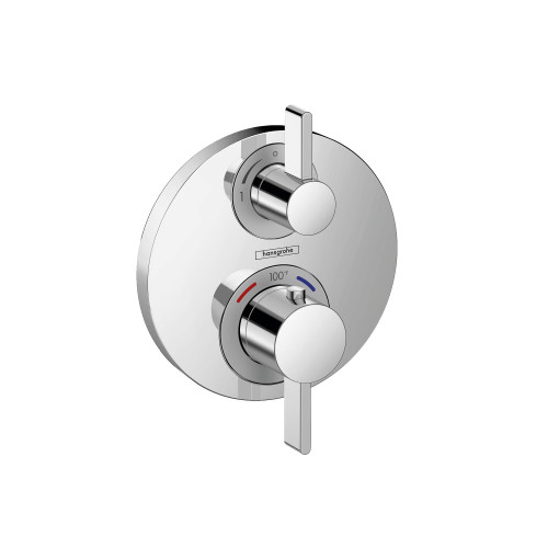 Hansgrohe 15757001 Ecostat S Thermostatic Trim with Volume Control in Chrome