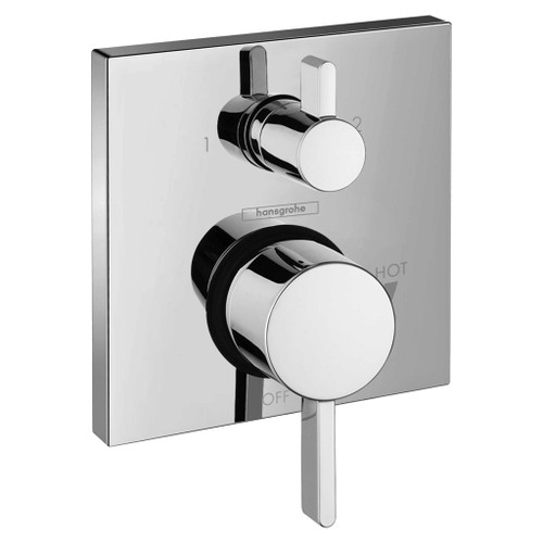 Hansgrohe 15862001 Ecostat Pressure Balance Trim Square with Diverter in Chrome