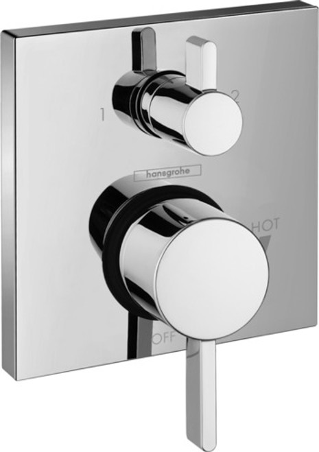 Hansgrohe 15862001 Ecostat Pressure Balance Trim Square with Diverter in Chrome