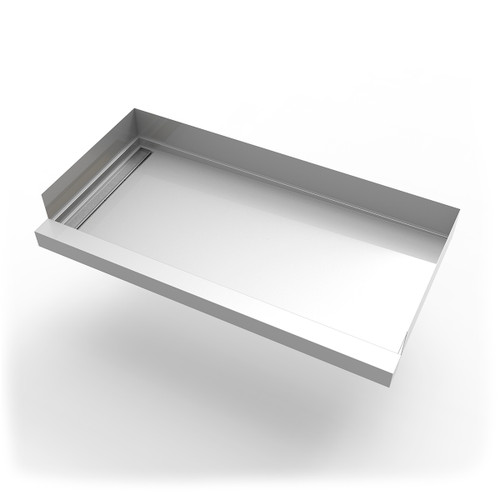Infinity Drain 30"x 60" BLL-3060TI-PS Shower Base Kit: Polished Stainless
