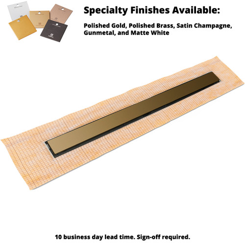 Infinity Drain 24" FCSSG 6524 SB Linear Drain Kit: Satin Bronze