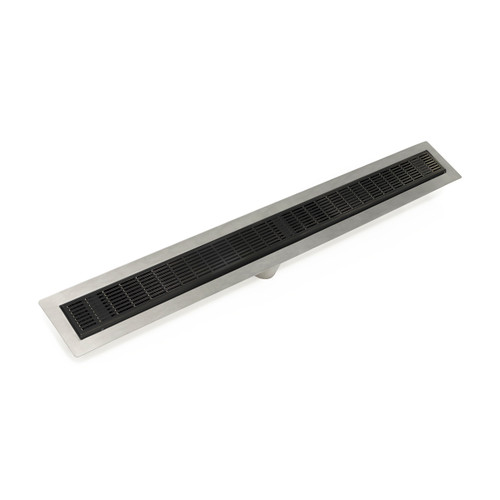 Infinity Drain 36" FFIG 6536 BK Linear Drain Kit: Matte Black