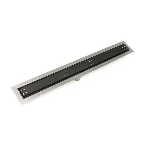Infinity Drain 36" FFTIF 6536 BK Linear Drain Kit: Matte Black
