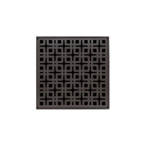 Infinity Drain 5" x 5" KD 5-2I ORB Center Drain Kit: Oil Rubbed Bronze