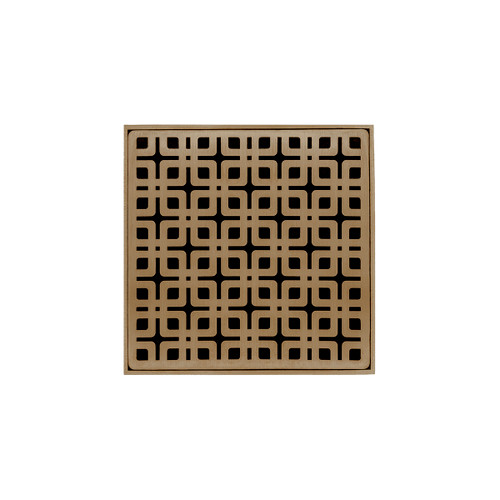 Infinity Drain 5" x 5" KD 5-3I SB Center Drain Kit: Satin Bronze