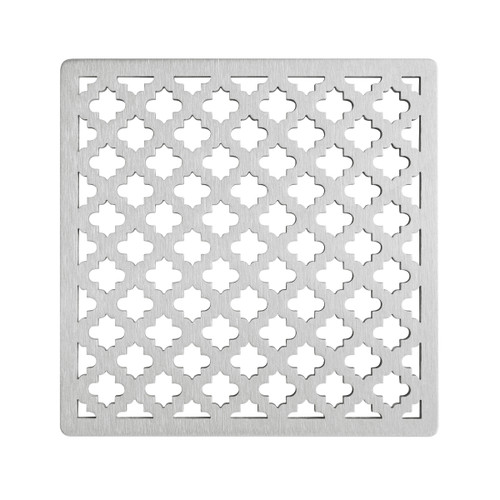 Infinity Drain 5" x 5" MS 5 SS Center Drain Decorative Cover: Satin Stainless