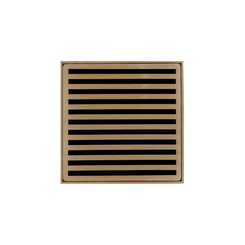 Infinity Drain 5" x 5" ND 5-2P SB Center Drain Kit: Satin Bronze