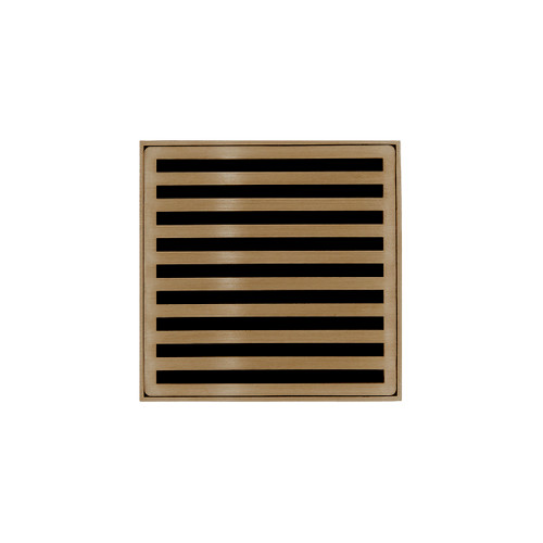 Infinity Drain 4" x 4" NDB 4-S SB Center Drain Kit: Satin Bronze