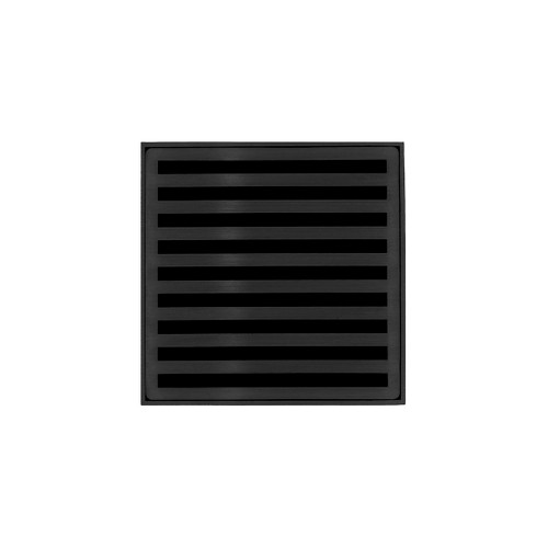 Infinity Drain 5" x 5" NDB 5-A BK Center Drain Kit: Matte Black