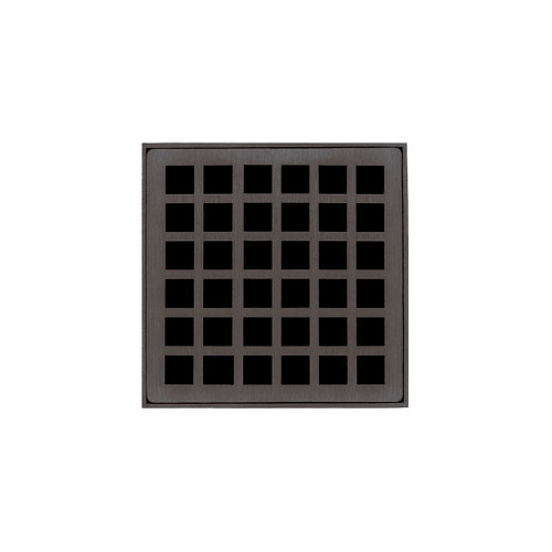 Infinity Drain 4" x 4" Q 4 ORB Center Drain Kit: Oil Rubbed Bronze