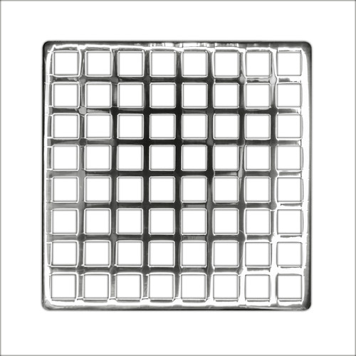 Infinity Drain 5x5 QS 5 PS Center Drain Decorative Cover Polished Stainless