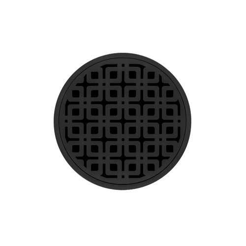Infinity Drain 5" Round RKD 5-3A BK Center Drain Kit: Matte Black