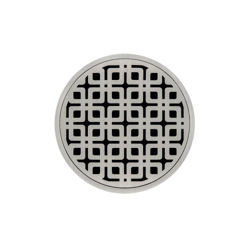 Infinity Drain 5" Round RKD 5-3P SS Center Drain Kit: Satin Stainless
