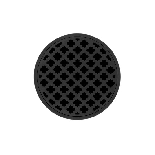 Infinity Drain 5" Round RMDB 5-P BK Center Drain Kit: Matte Black