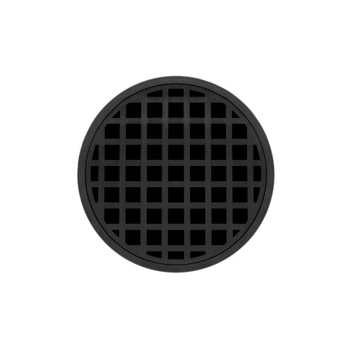 Infinity Drain 5" Round RQDB 5-A BK Center Drain Kit: Matte Black