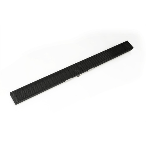 Infinity Drain 48" SAS 6548 BK Linear Drain Kit: Matte Black