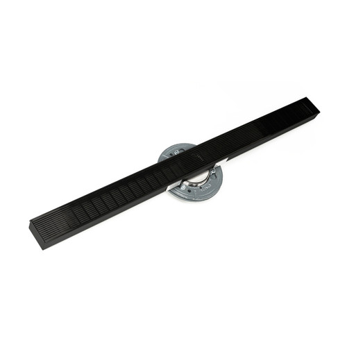 Infinity Drain 48" SAS 9948-I BK Linear Drain Kit: Matte Black