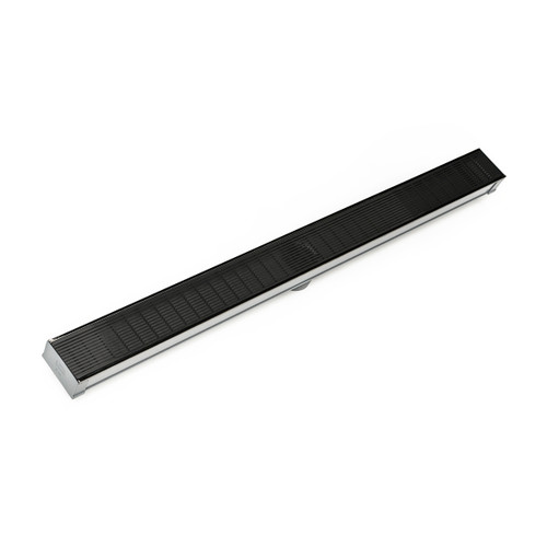 Infinity Drain 60" S-LAG 6560 BK Linear Drain Kit: Matte Black