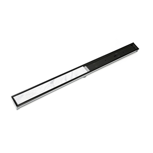 Infinity Drain 48" S-LTIF 6548 BK Linear Drain Kit: Matte Black