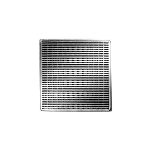Infinity Drain 4" x 4" W 4 PS Center Drain Kit: Polished Stainless