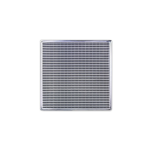 Infinity Drain 5"x5" WD 5-3P PS Center Drain High Flow Kit: Polished Stainless