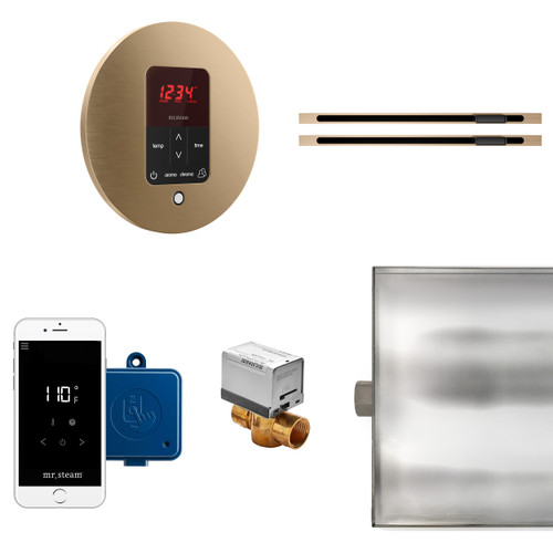 Mr. Steam BTLRLXRBB Butler Max Linear Steam Generator Control Kit / Package in Round Brushed Bronze