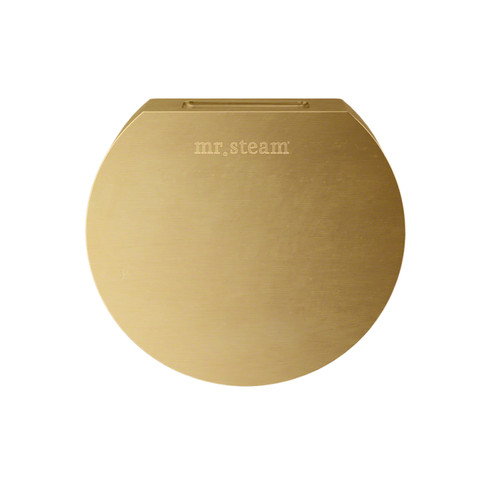 Mr. Steam 103937SB Aroma Designer Round 3 in. Steam Head in Satin Brass