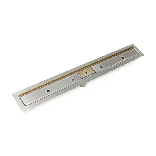 Infinity Drain 24" FFST 24 SB Linear Drain Kit: Satin Bronze