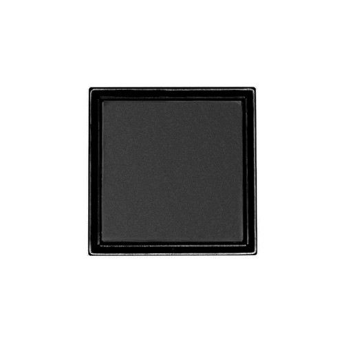 Infinity Drain 5" x 5" LTD5-2I BK Center Drain Kit: Matte Black