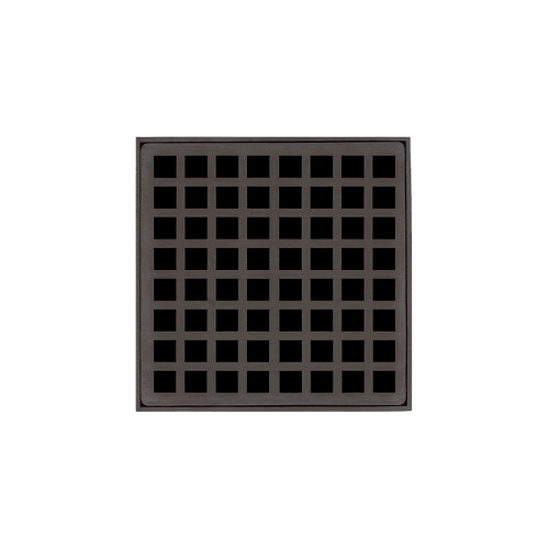 Infinity Drain 5" x 5" QD 5-3A ORB Center Drain Kit: Oil Rubbed Bronze