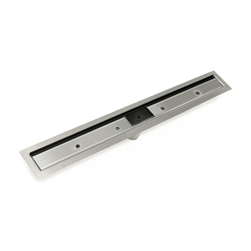 Infinity Drain 24" FFST 24 BK Linear Drain Kit: Matte Black