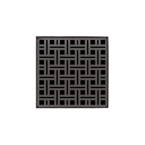 Infinity Drain 5" x 5" VD 5-2P ORB Center Drain Kit: Oil Rubbed Bronze