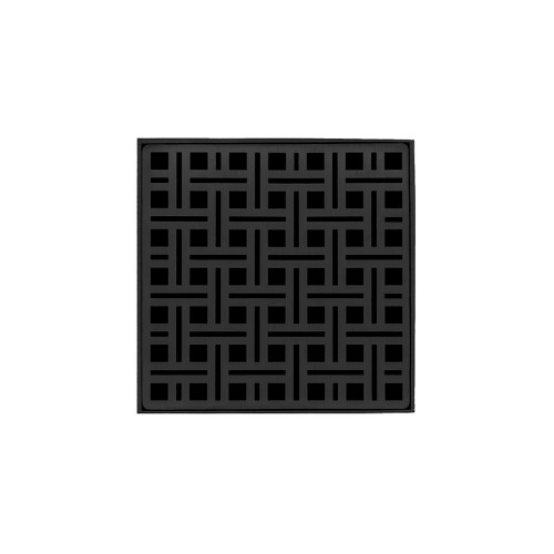 Infinity Drain 5" x 5" VD 5-3A BK Center Drain Kit: Matte Black