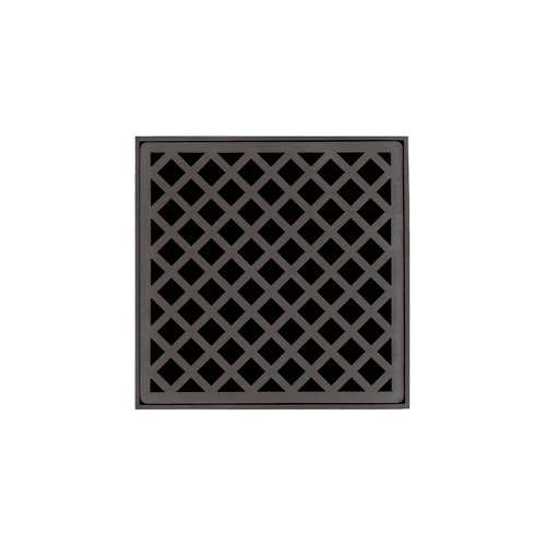 Infinity Drain 5" x 5" XD 5-3P ORB Center Drain Kit: Oil Rubbed Bronze