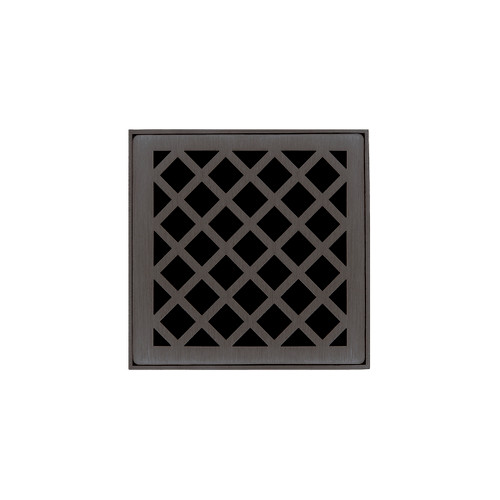 Infinity Drain 4" x 4" XDB 4-S ORB Center Drain Kit: Oil Rubbed Bronze