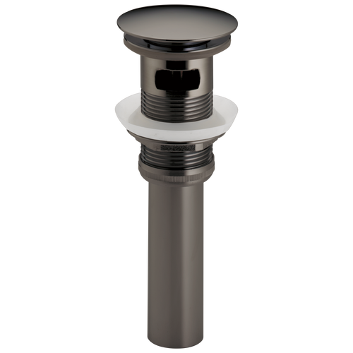 Brizo RP72414BNX Other Push Button Pop-Up Lavatory Drain With Overflow: Brilliance Black Onyx