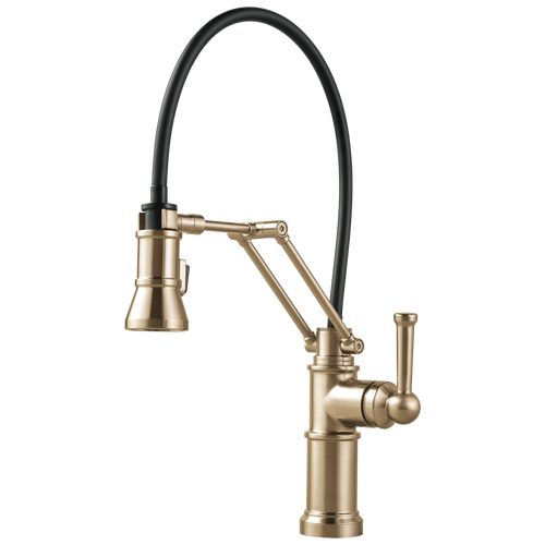 Brizo 63225LF-GL Artesso Single Handle Articulating Kitchen Faucet: Luxe Gold
