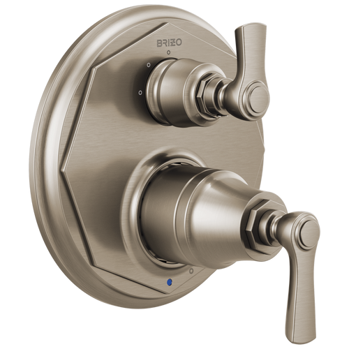Brizo T75P560-NK Rook Pressure Balance Valve with Integrated 3-Function Diverter Trim: Luxe Nickel