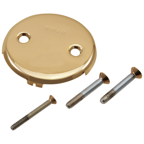 Brizo RP43153PG Other Toe-Operated Overflow Plate With Screws: Polished Gold