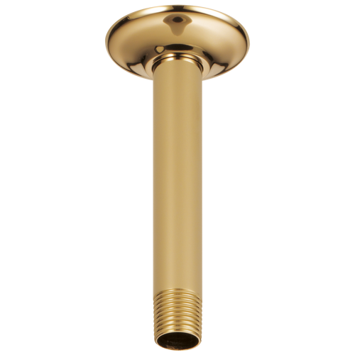 Brizo RP48985PG Universal Showering 6 Ceiling Mount Shower Arm And Round Flange Polished Gold