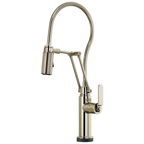Brizo 64144LF-PN Litze SmartTouch�Articulating Kitchen Faucet With Finished Hose Without Sidespray: Polished Nickel