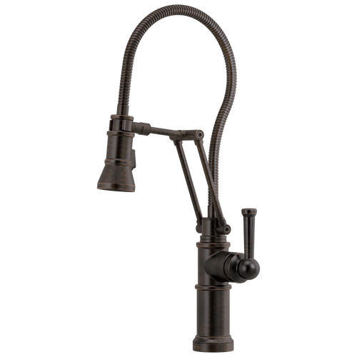 Brizo 63125LF-RB Artesso Articulating Faucet With Finished Hose Without Sidespray: Venetian Bronze