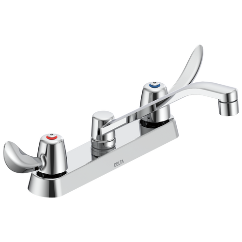 Commercial 26C3132 26C3: Two Handle 8" Cast Deck Mount Faucet: Chrome Commercial 26C3132 26C3: Two Handle 8" Cast Deck Mount Faucet: Chrome