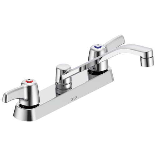 Commercial 26C3133 26C3: Two Handle 8" Cast Deck Mount Faucet: Chrome Commercial 26C3133 26C3: Two Handle 8" Cast Deck Mount Faucet: Chrome
