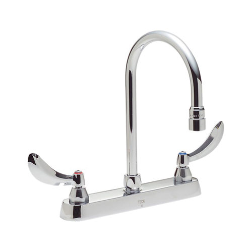 Commercial 26C3924 26C3: Two Handle 8" Cast Deck Mount Faucet: Chrome