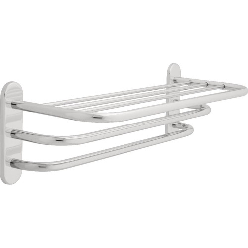 Delta 43424 24" Towel Shelf with Two Bars and Concealed Mounting