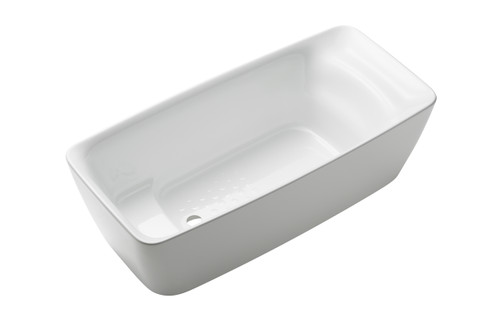 TOTO PJY1724PWEU#GW Flotation Freestanding Soaker Bathtub with RECLINE COMFORT, Gloss White