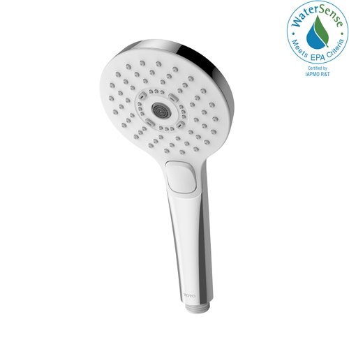 Toto G Series Round Three Spray Modes 4 inch 1.75 GPM Handshower with ACTIVE WAVE, COMFORT WAVE, and WARM SPA, Polished Nickel - TBW01011U4#PN